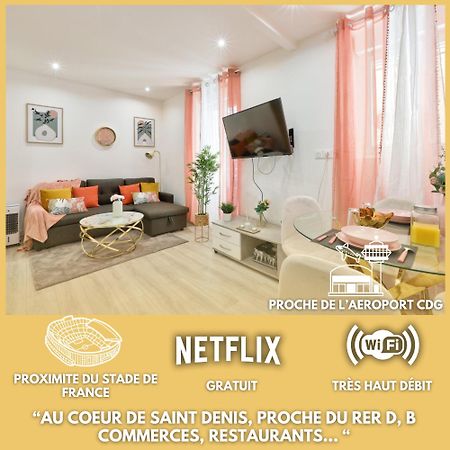 Le Nid Douillet Appartement Confortable A 5 Min Du Stade De France Et Proche De L'Aeroport Cdg Saint-Denis (Seine-Saint-Denis) Exterior foto